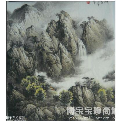 山水 山水画 王圣历作品 类别: 国画山水作品