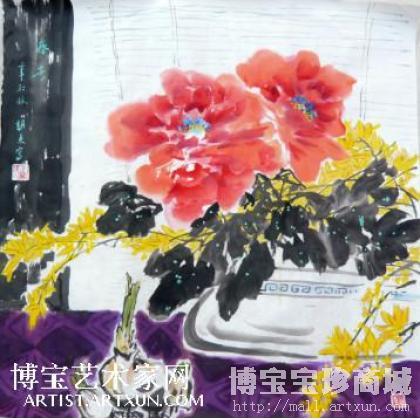 春意 其他写意花卉类国画 汪朝东作品 类别: 其他写意花卉类国画